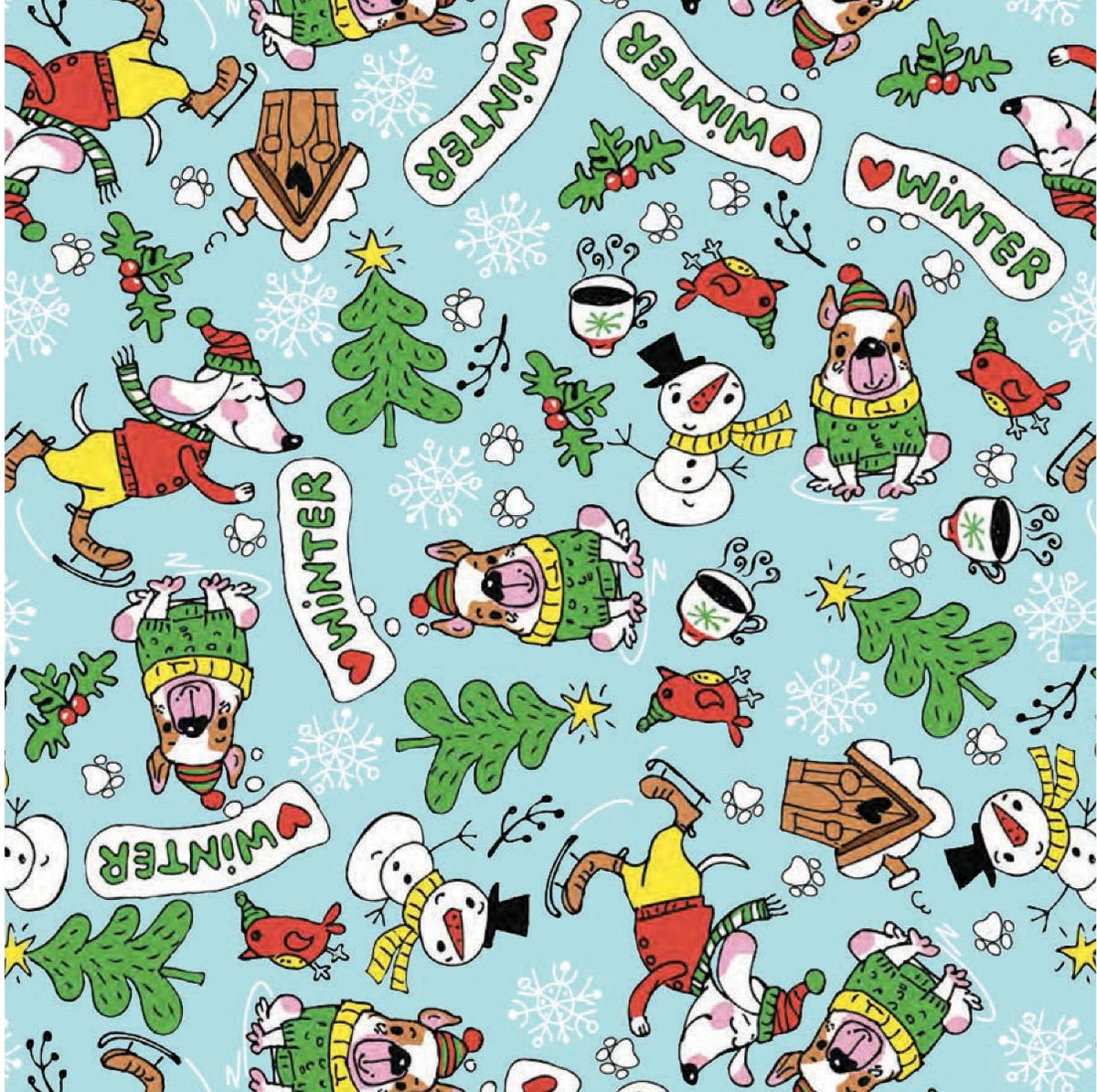 SQ3058 Winter Holiday Square Bandana