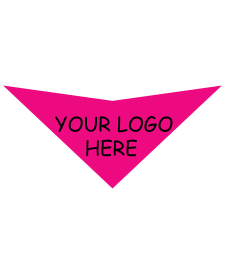S3611 Black Logo Print, Hot Pink Bandana