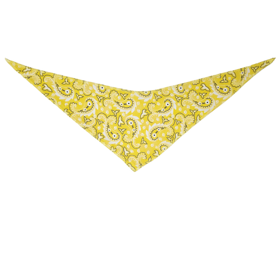 Paisley Tie-On Triangle Dog Bandana | Premium V-Neck Pet Bandana for Grooming, Style & Fashion S3068