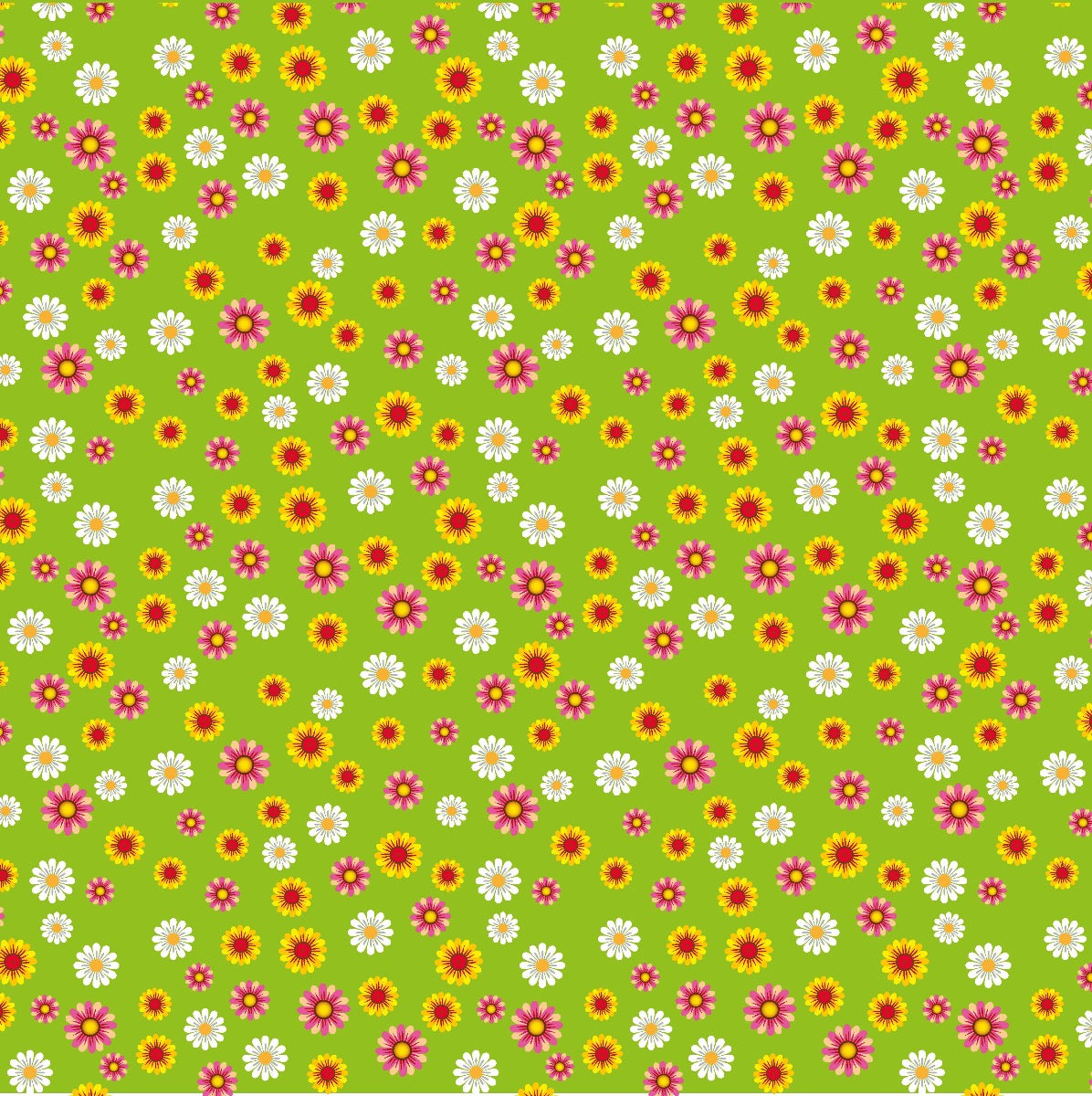 SQ3018 Flowers Bandana Bandana, Green