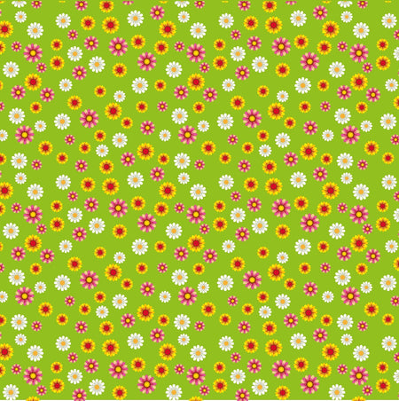 SQ3018 Flowers Bandana Bandana, Green