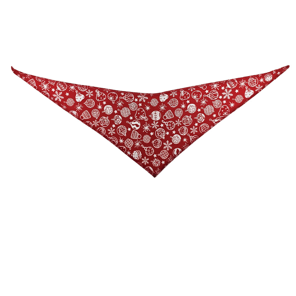 Christmas/Winter Tie-On Triangle Dog Bandana | Premium V-Neck Pet Bandana for Grooming, Style & Fashion S3073