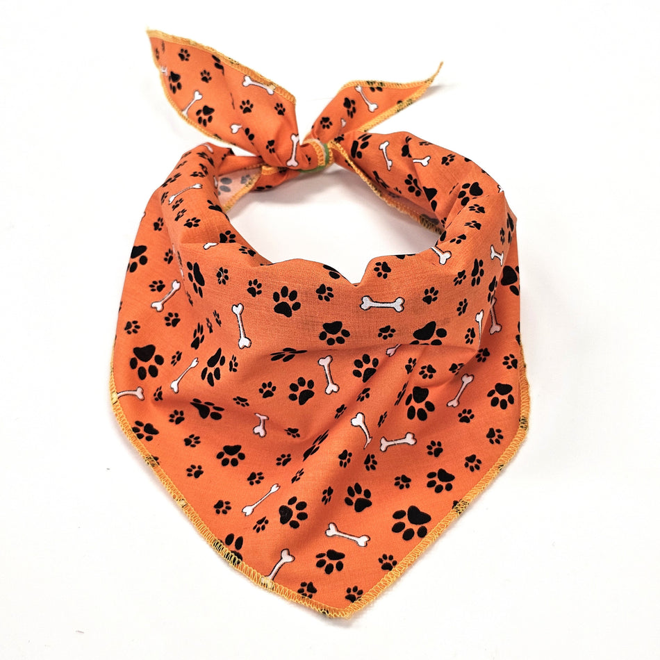 Paws & Bones Tie-On Triangle Dog Bandana | Premium V-Neck Pet Bandana for Grooming, Style & Fashion S3075