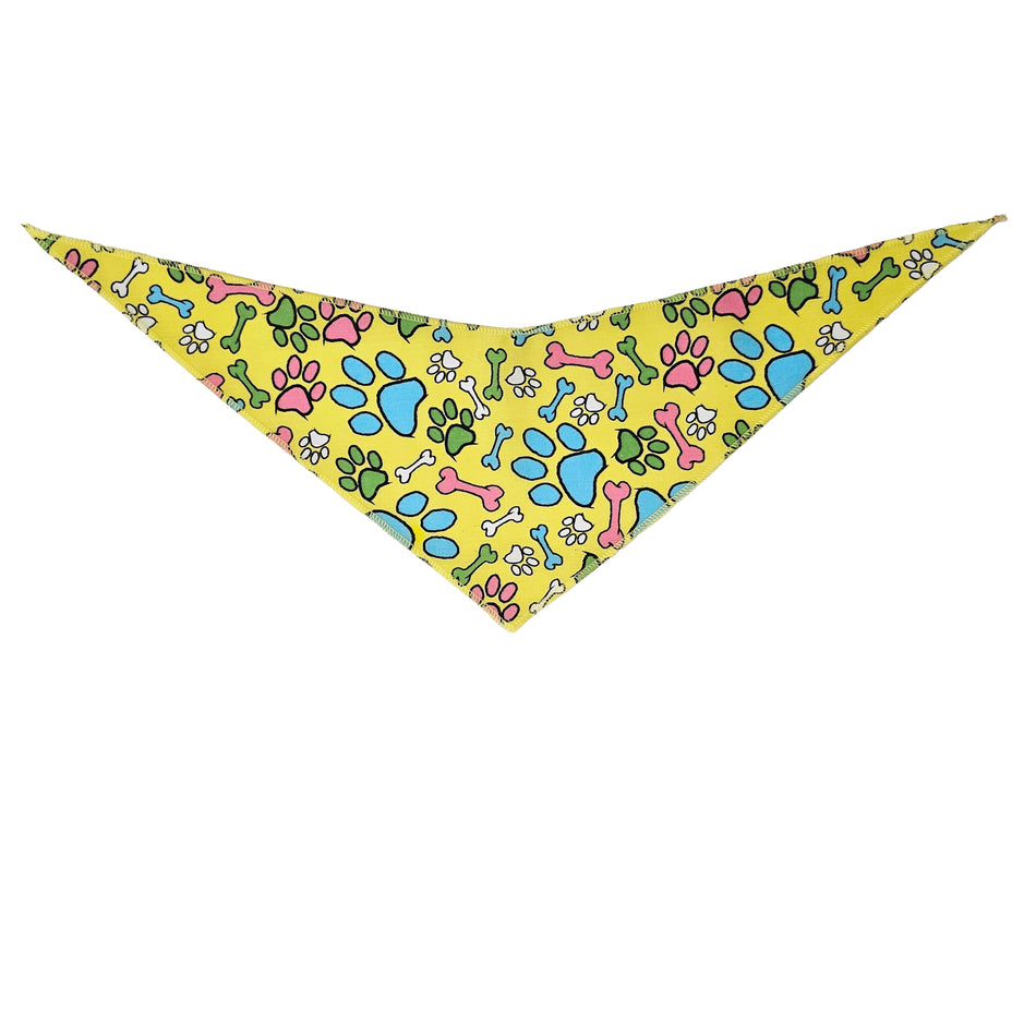Paws & Bones Tie-On Triangle Dog Bandana | Premium V-Neck Pet Bandana for Grooming, Style & Fashion S3008