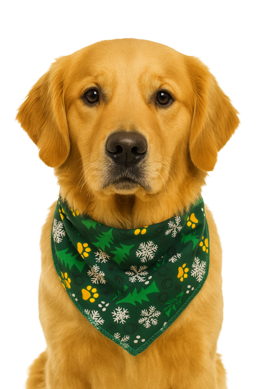 S3150 Christmas Bandana Green