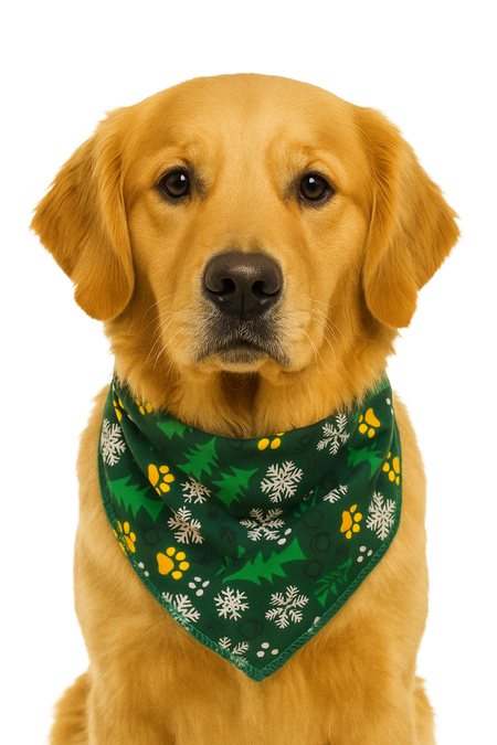 S3150 Christmas Bandana Green