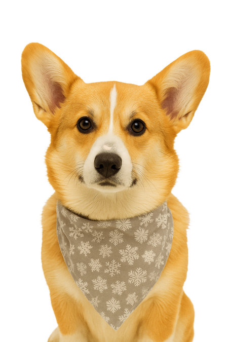S3167 Snowflakes Bandana Grey