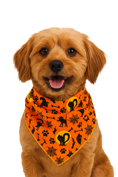PKS12 60 Assorted HALLOWEEN Tieback Dog Grooming Bandanas / Groomers Bulk Package