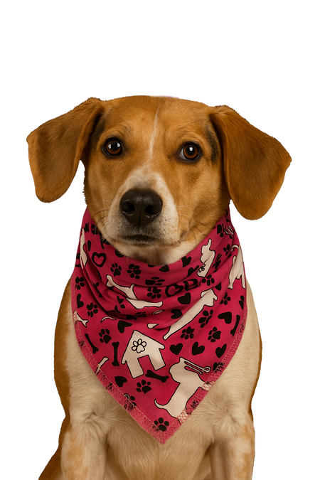 PKS4 60 Assorted DOGGIE Tieback Dog Grooming Bandanas / Groomers Bulk Package