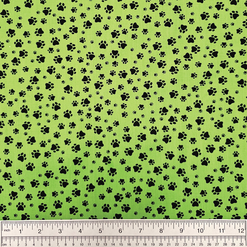 Paws & Bones Dog Bandana Fabric by the Yard | Poly Cotton Blend Craft Fabric for Sewing, Quilting & Grooming Bandanas | Pre-Cut Available F7001