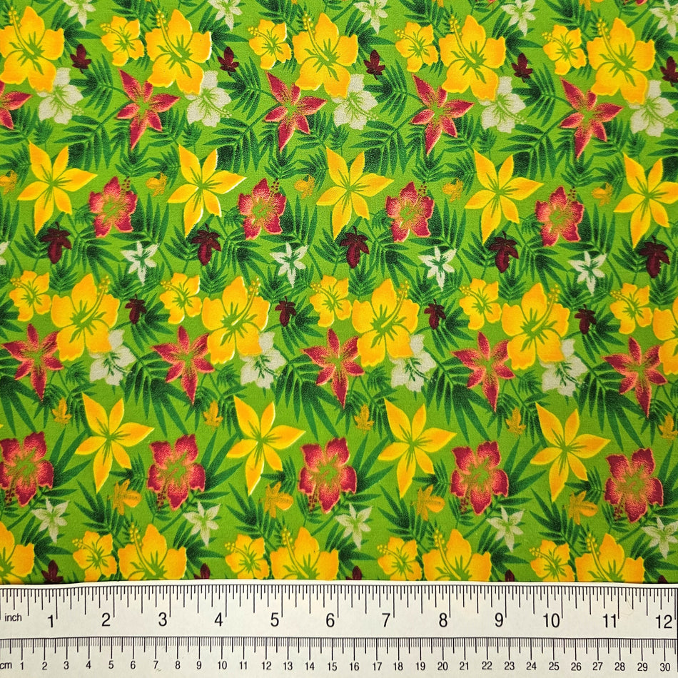 Spring / Summer Dog Bandana Fabric by the Yard | Poly Cotton Blend Craft Fabric for Sewing, Quilting & Grooming Bandanas | Pre-Cut Available F7102