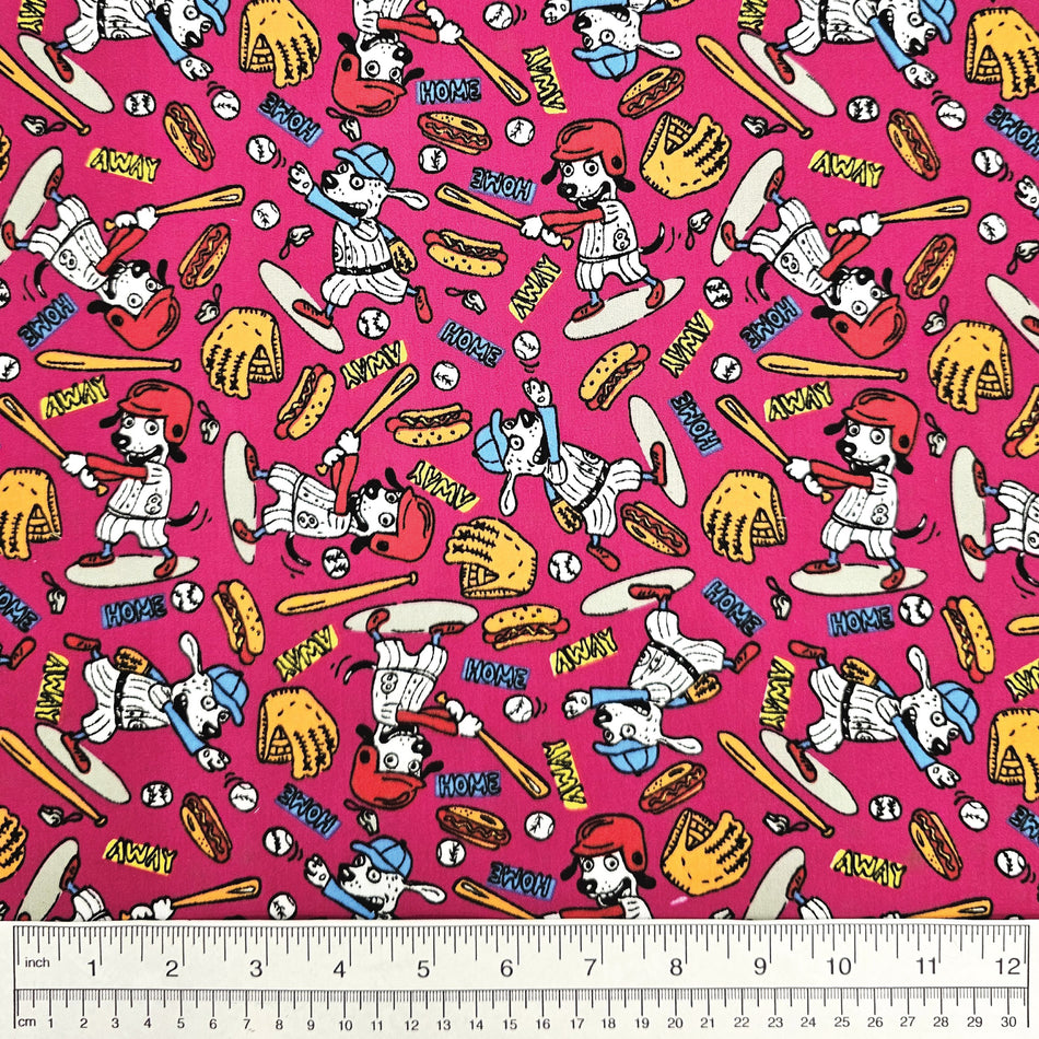 Doggie Dog Bandana Fabric by the Yard | Poly Cotton Blend Craft Fabric for Sewing, Quilting & Grooming Bandanas | Pre-Cut Available F7011