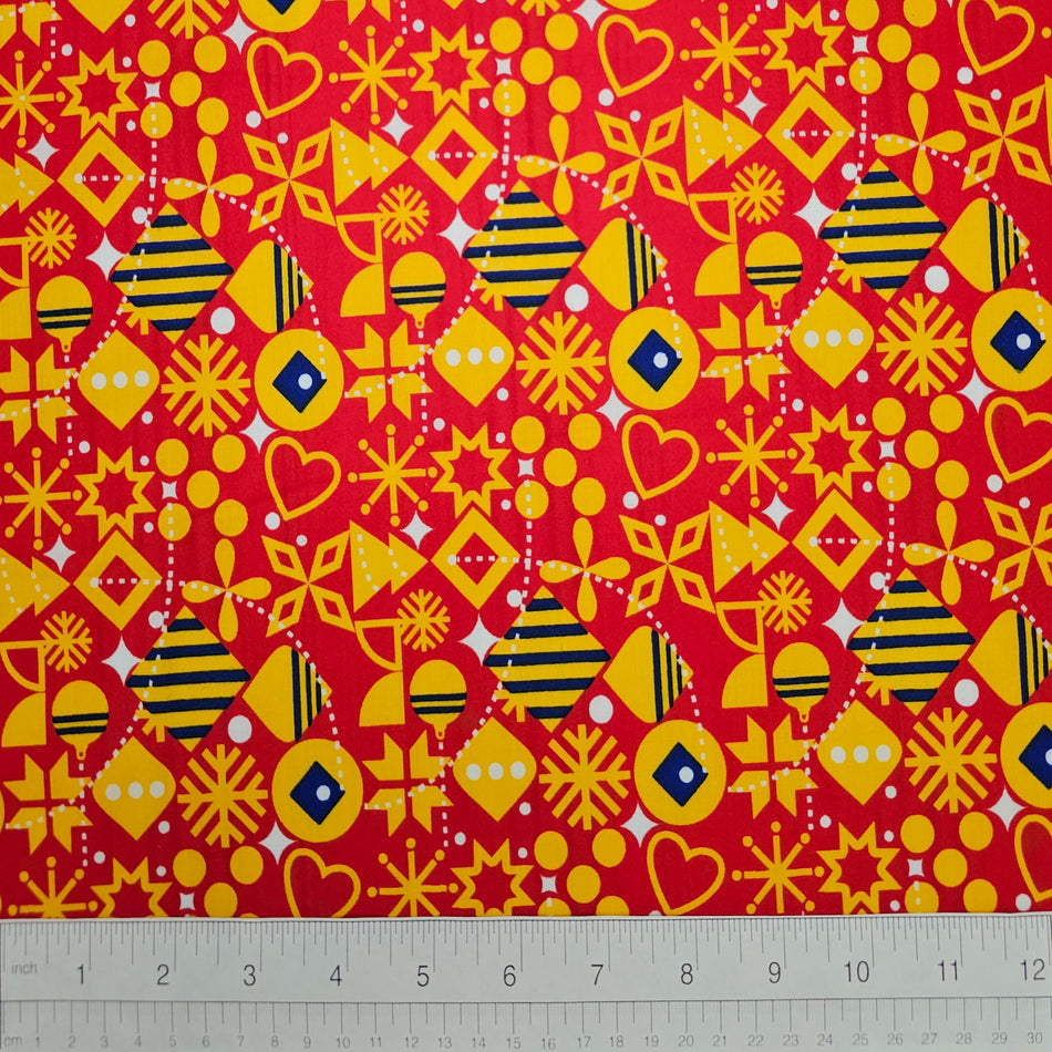 Christmas / Winter Dog Bandana Fabric by the Yard | Poly Cotton Blend Craft Fabric for Sewing, Quilting & Grooming Bandanas | Pre-Cut Available F7113