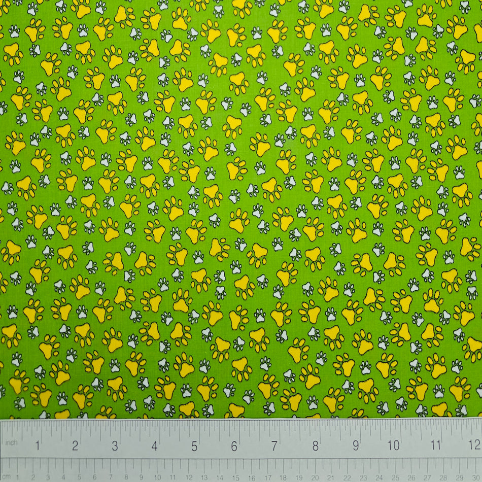 Paws N' Bones Dog Bandana Fabric by the Yard | Poly Cotton Blend Craft Fabric for Sewing, Quilting & Grooming Bandanas | Pre-Cut Available F7116