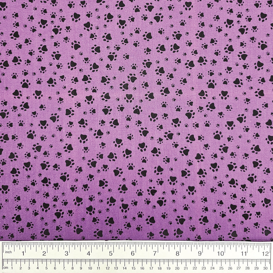 Paws N' Bones Dog Bandana Fabric by the Yard | Poly Cotton Blend Craft Fabric for Sewing, Quilting & Grooming Bandanas | Pre-Cut Available F7014