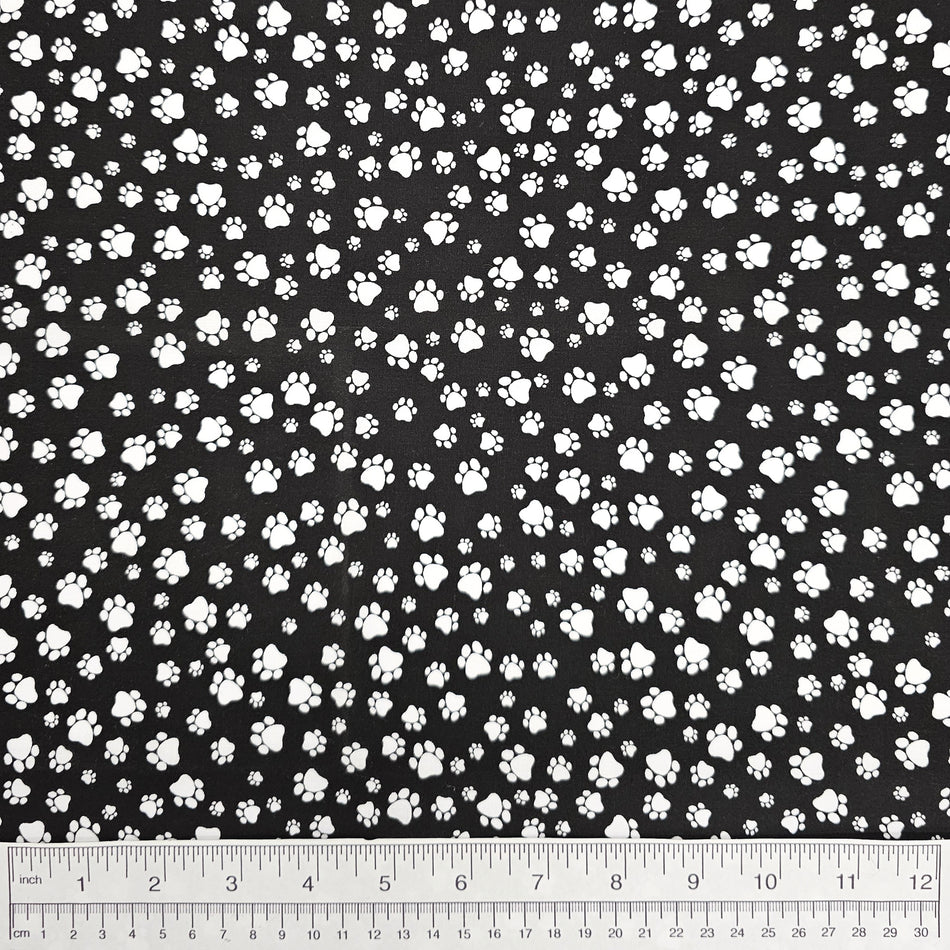 Paws N' Bones Dog Bandana Fabric by the Yard | Poly Cotton Blend Craft Fabric for Sewing, Quilting & Grooming Bandanas | Pre-Cut Available F7015