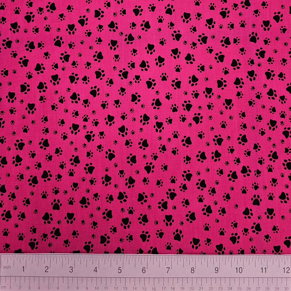 Paws N' Bones Dog Bandana Fabric by the Yard | Poly Cotton Blend Craft Fabric for Sewing, Quilting & Grooming Bandanas | Pre-Cut Available F7159