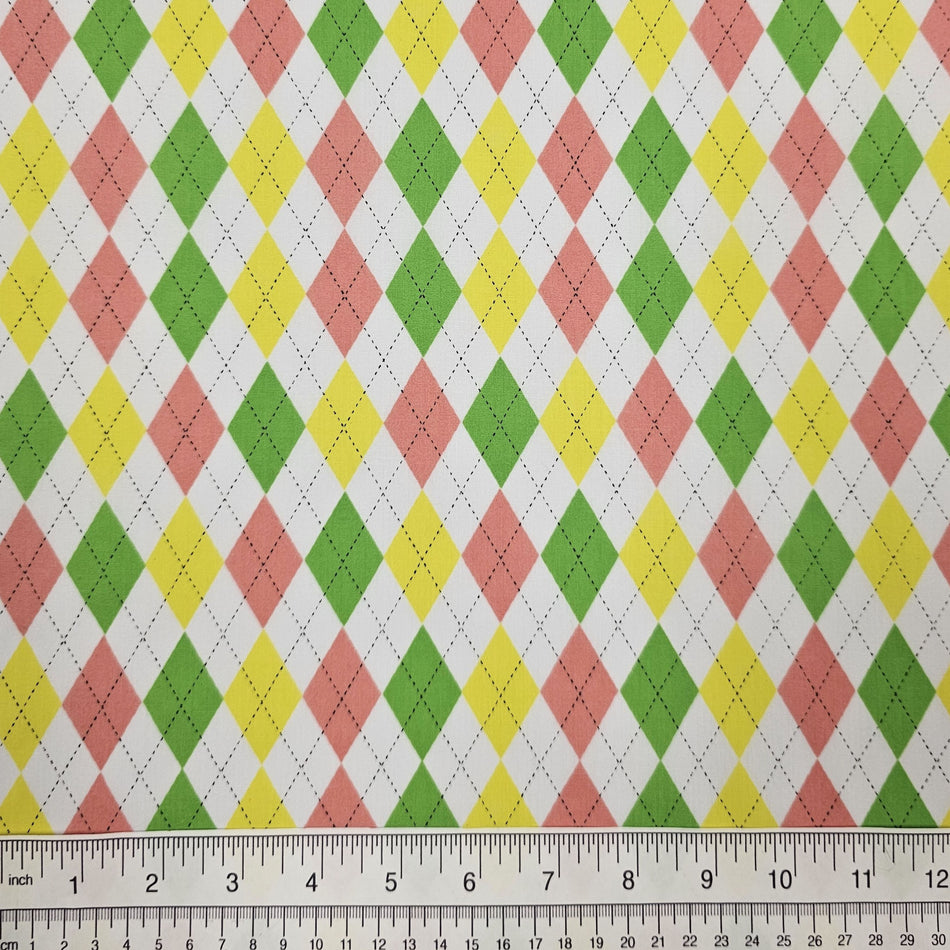Casual / Easter Dog Bandana Fabric by the Yard | Poly Cotton Blend Craft Fabric for Sewing, Quilting & Grooming Bandanas | Pre-Cut Available F7165