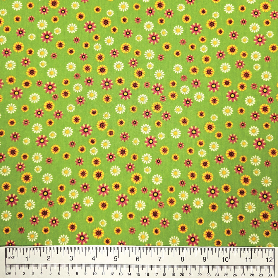 Spring / Summer Dog Bandana Fabric by the Yard | Poly Cotton Blend Craft Fabric for Sewing, Quilting & Grooming Bandanas | Pre-Cut Available F7018