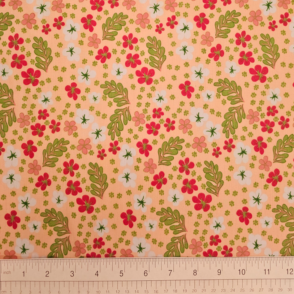 Spring / Summer Dog Bandana Fabric by the Yard | Poly Cotton Blend Craft Fabric for Sewing, Quilting & Grooming Bandanas | Pre-Cut Available F7187
