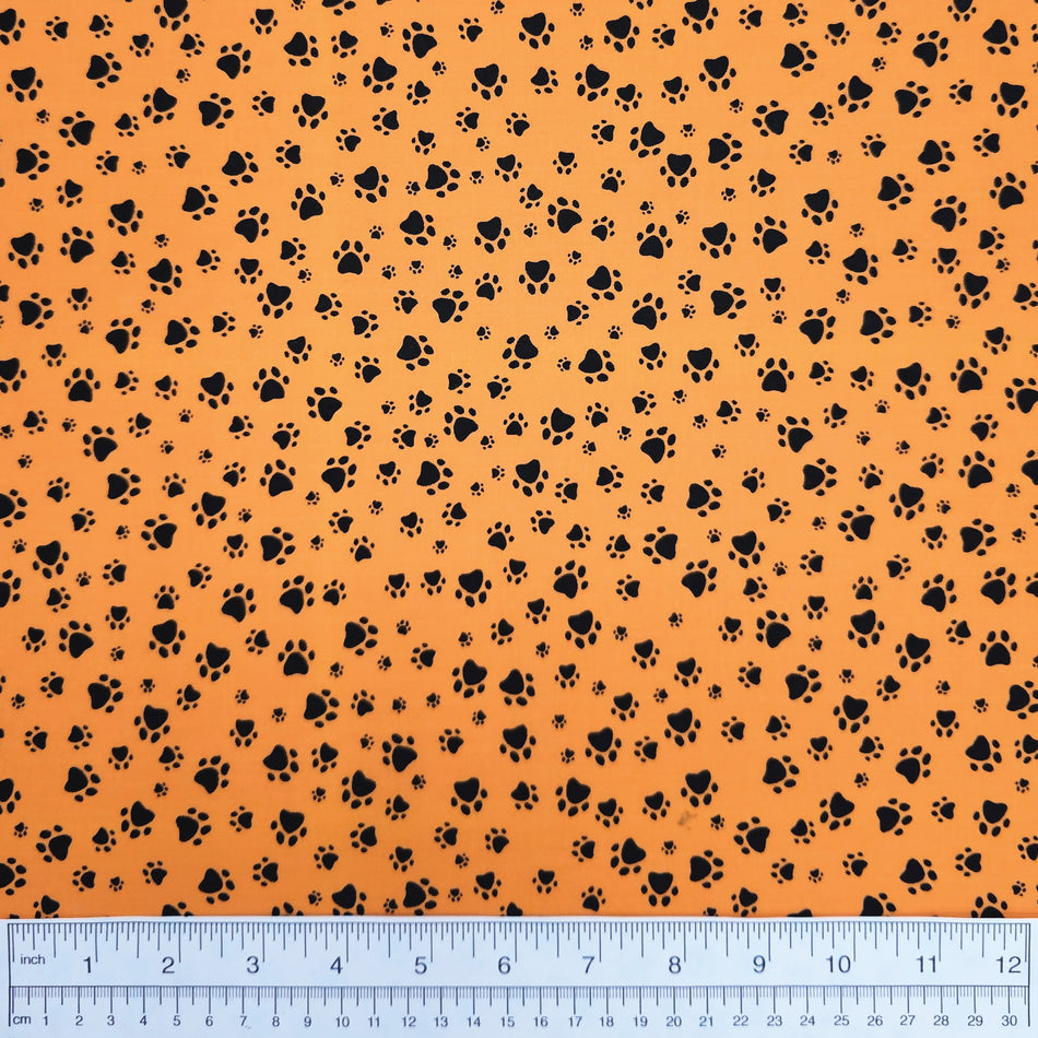 Paws N' Bones Dog Bandana Fabric by the Yard | Poly Cotton Blend Craft Fabric for Sewing, Quilting & Grooming Bandanas | Pre-Cut Available F7002