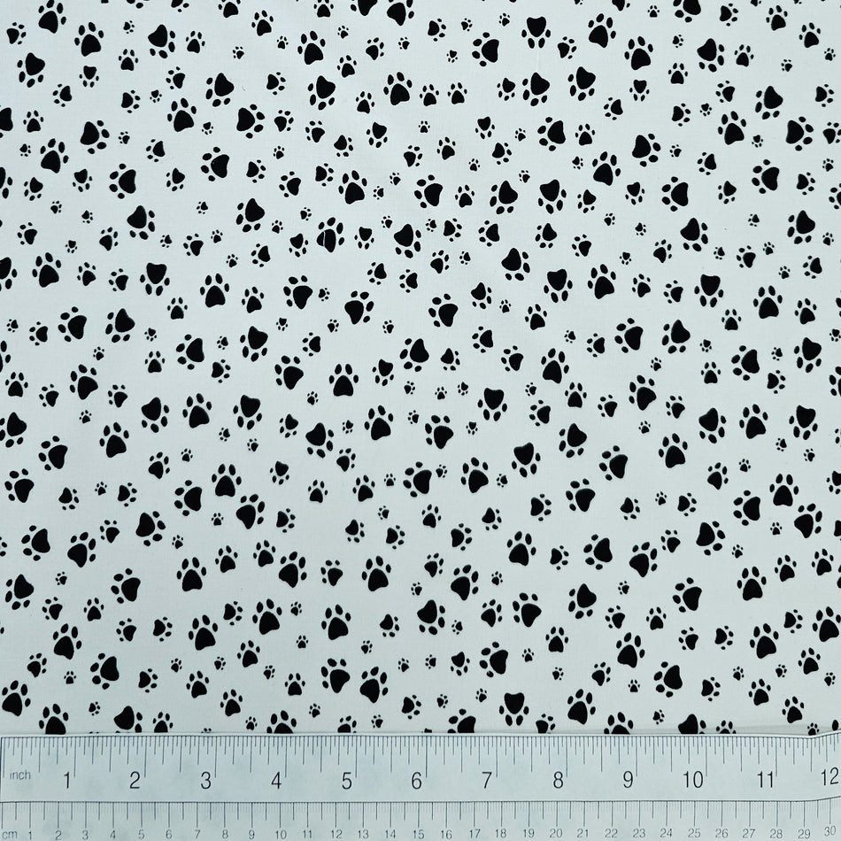 Paws N' Bones Dog Bandana Fabric by the Yard | Poly Cotton Blend Craft Fabric for Sewing, Quilting & Grooming Bandanas | Pre-Cut Available F7200