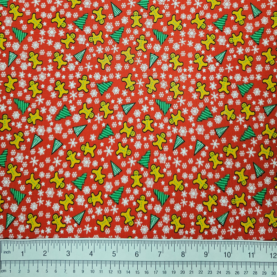 Christmas / Winter Dog Bandana Fabric by the Yard | Poly Cotton Blend Craft Fabric for Sewing, Quilting & Grooming Bandanas | Pre-Cut Available F7206