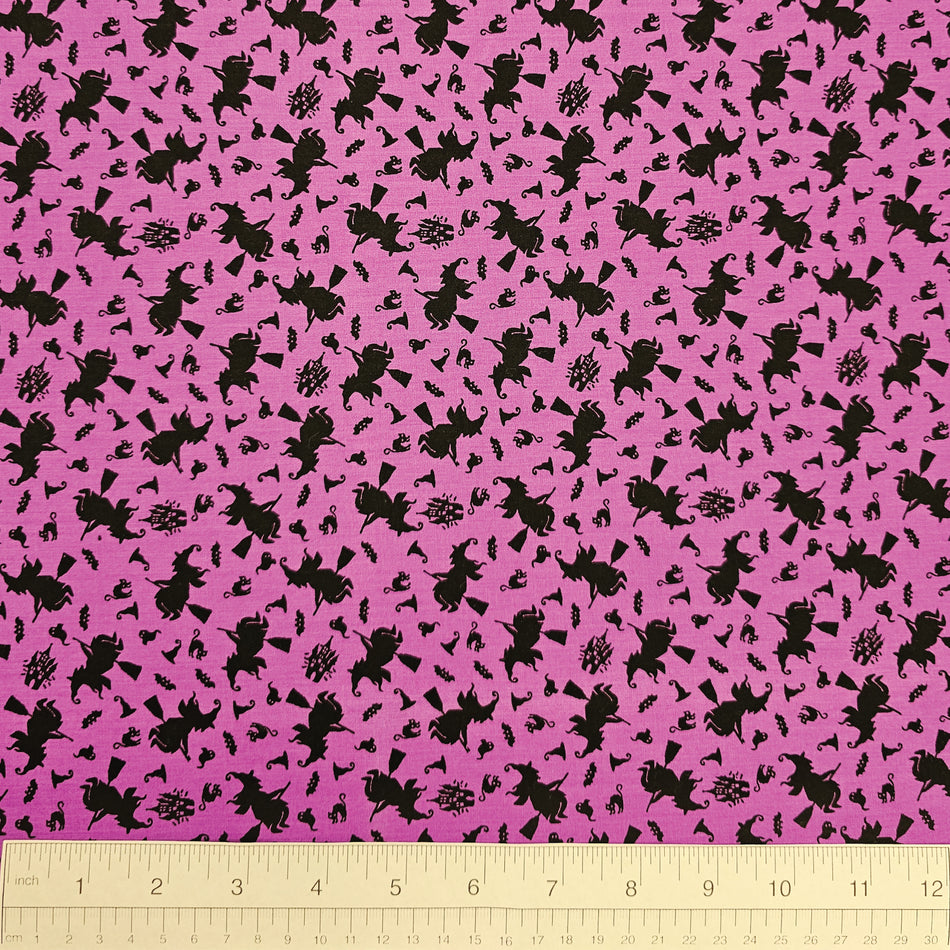 Halloween Dog Bandana Fabric by the Yard | Poly Cotton Blend Craft Fabric for Sewing, Quilting & Grooming Bandanas | Pre-Cut Available F7031
