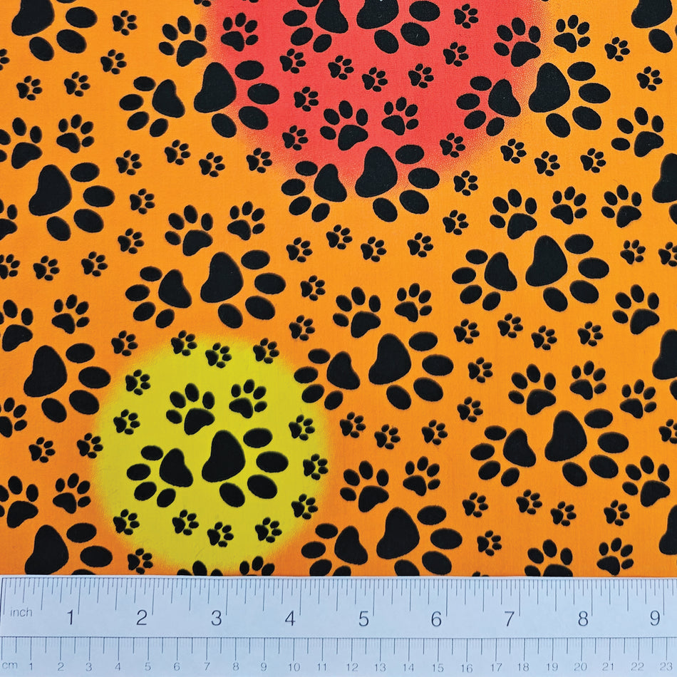 Paws & Bones Fabric by the Yard | Poly Cotton Blend Craft Fabric for Sewing, Quilting & Grooming Bandanas | Pre-Cut Available F7055