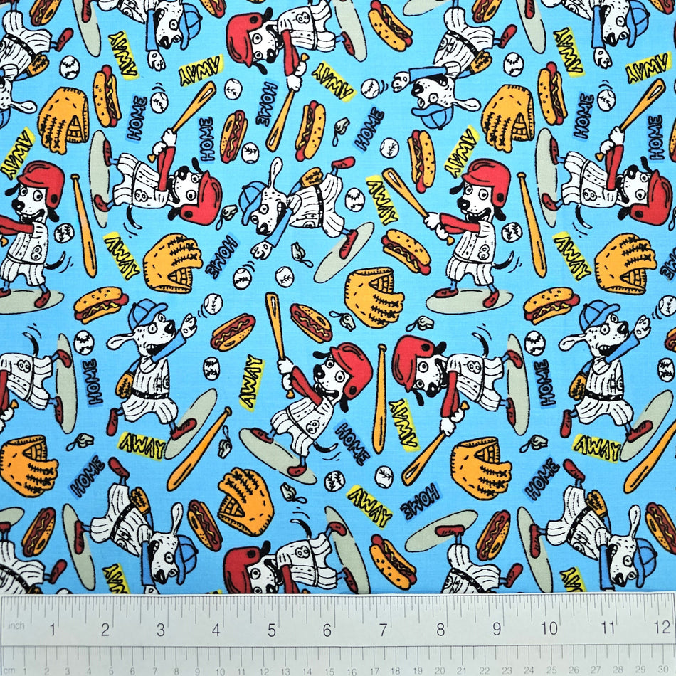 Doggie Dog Bandana Fabric by the Yard | Poly Cotton Blend Craft Fabric for Sewing, Quilting & Grooming Bandanas | Pre-Cut Available F7066