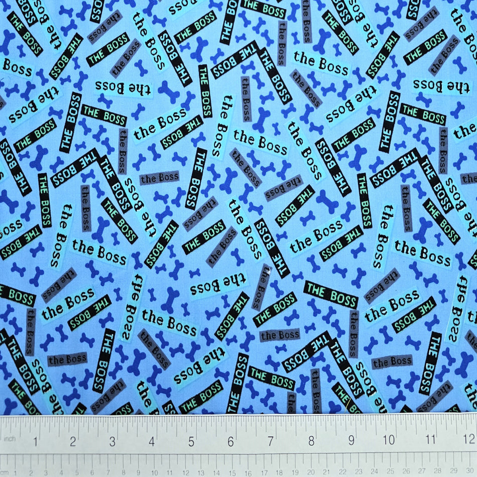 Doggie Dog Bandana Fabric by the Yard | Poly Cotton Blend Craft Fabric for Sewing, Quilting & Grooming Bandanas | Pre-Cut Available F7071