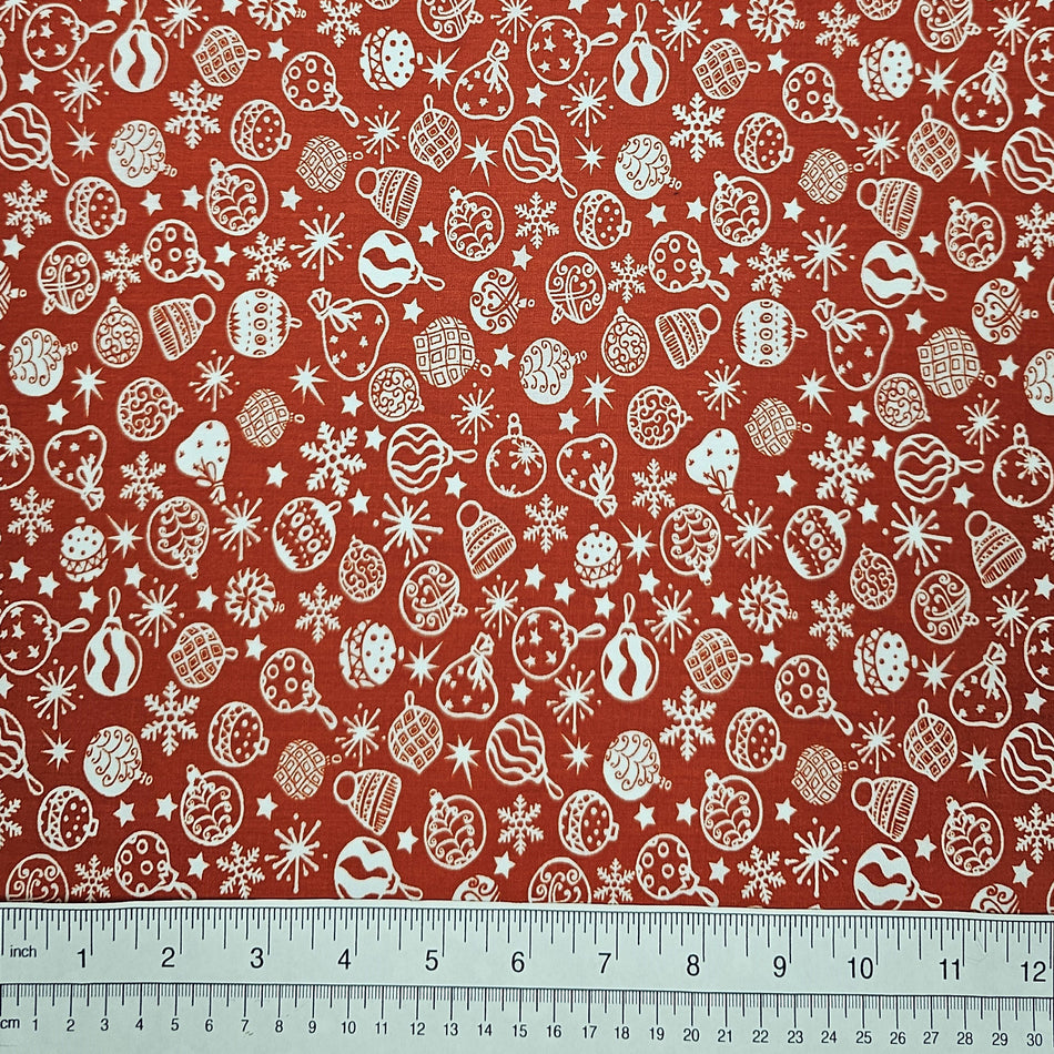 Christmas / Winter Dog Bandana Fabric by the Yard | Poly Cotton Blend Craft Fabric for Sewing, Quilting & Grooming Bandanas | Pre-Cut Available F7073