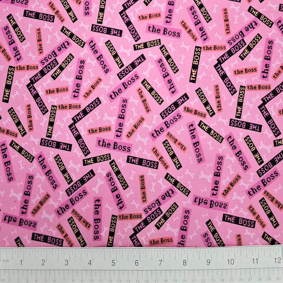 Casual Dog Bandana Fabric by the Yard | Poly Cotton Blend Craft Fabric for Sewing, Quilting & Grooming Bandanas | Pre-Cut Available F7077