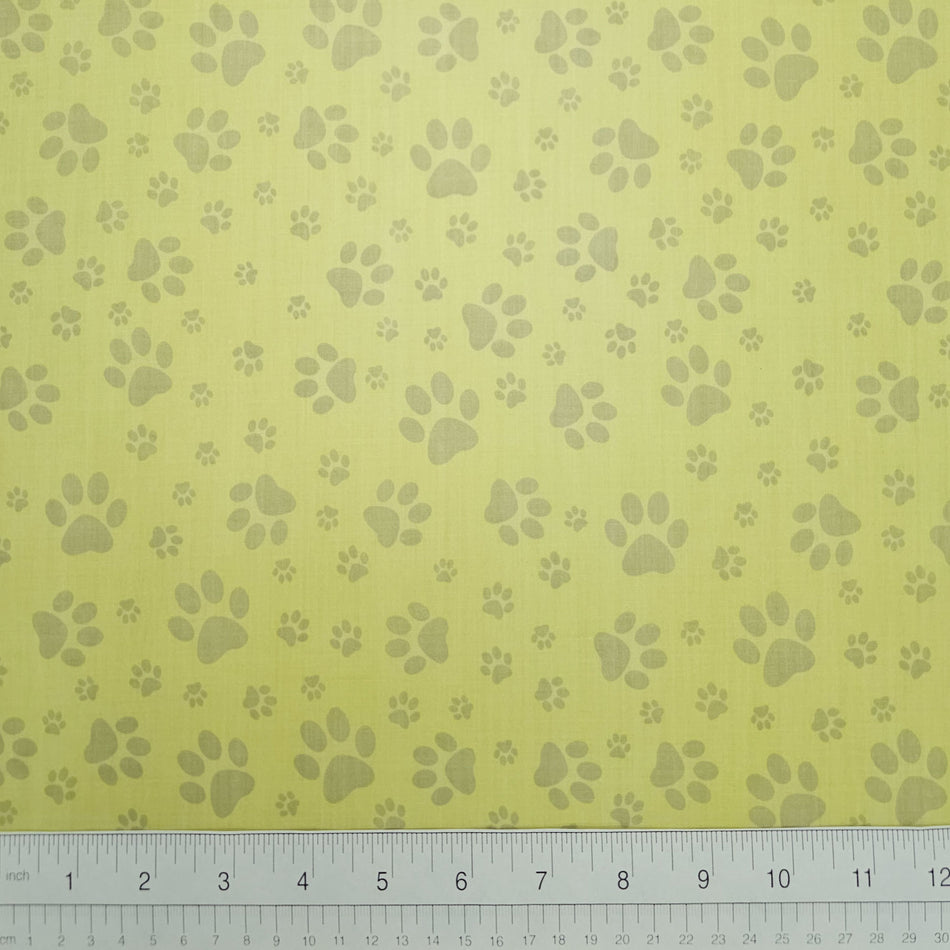 Paws N' Bones Dog Bandana Fabric by the Yard | Poly Cotton Blend Craft Fabric for Sewing, Quilting & Grooming Bandanas | Pre-Cut Available F7083