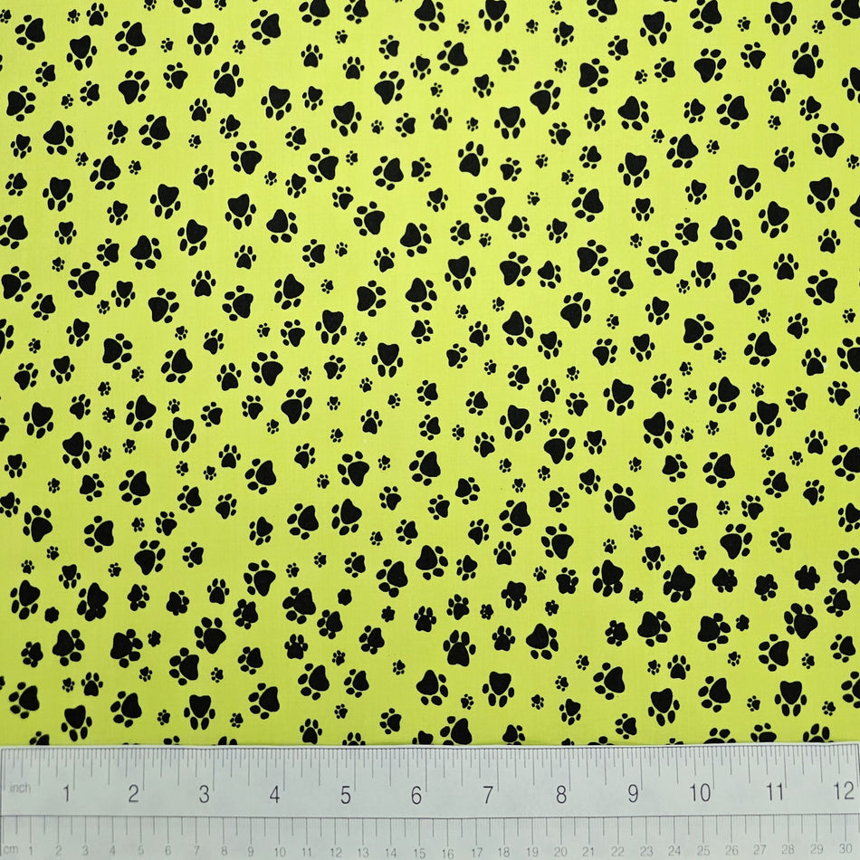 Paws N' Bones Dog Bandana Fabric by the Yard | Poly Cotton Blend Craft Fabric for Sewing, Quilting & Grooming Bandanas | Pre-Cut Available F7088