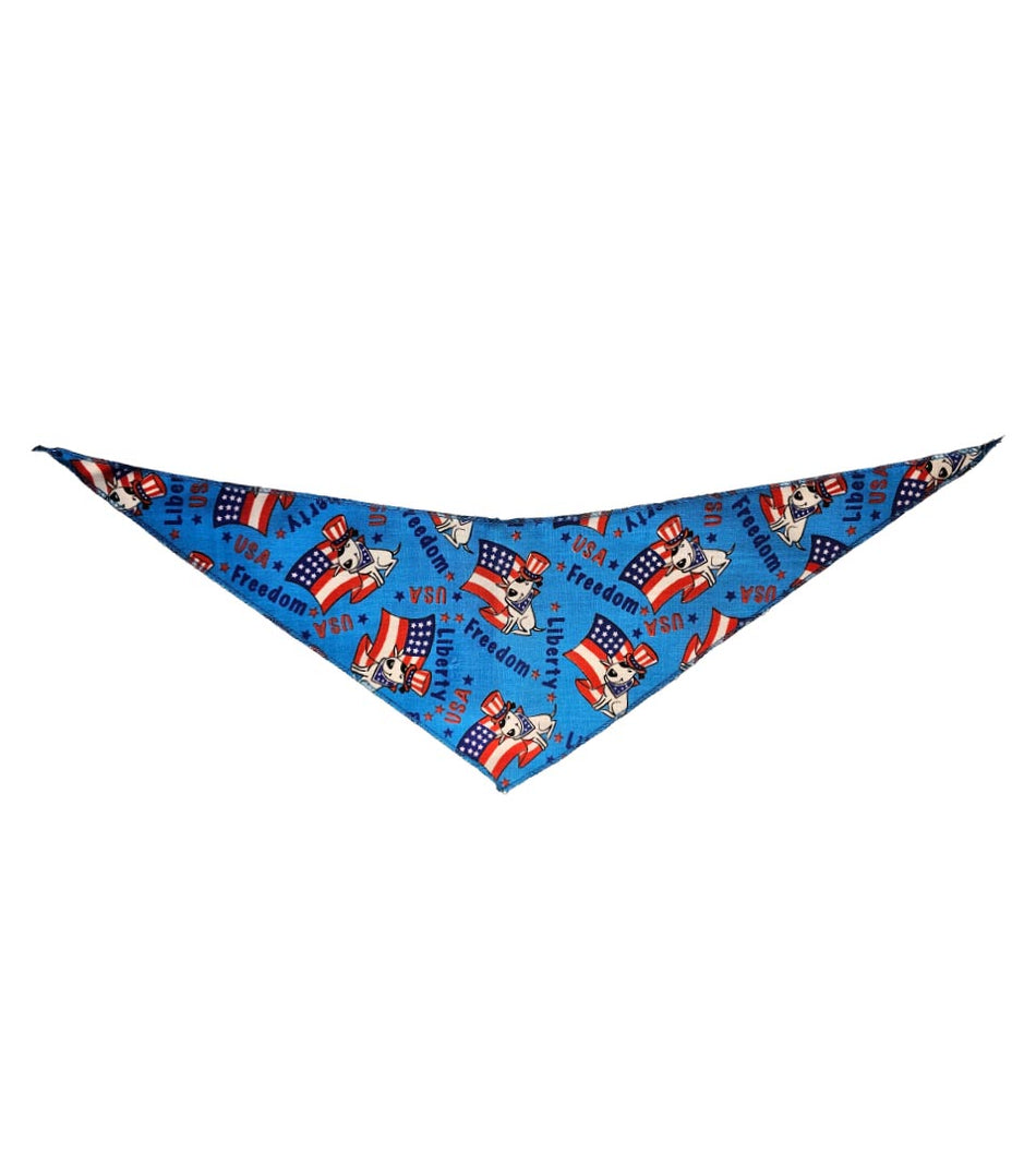 SA3007 Patriotic Doggie Bandana, Blue