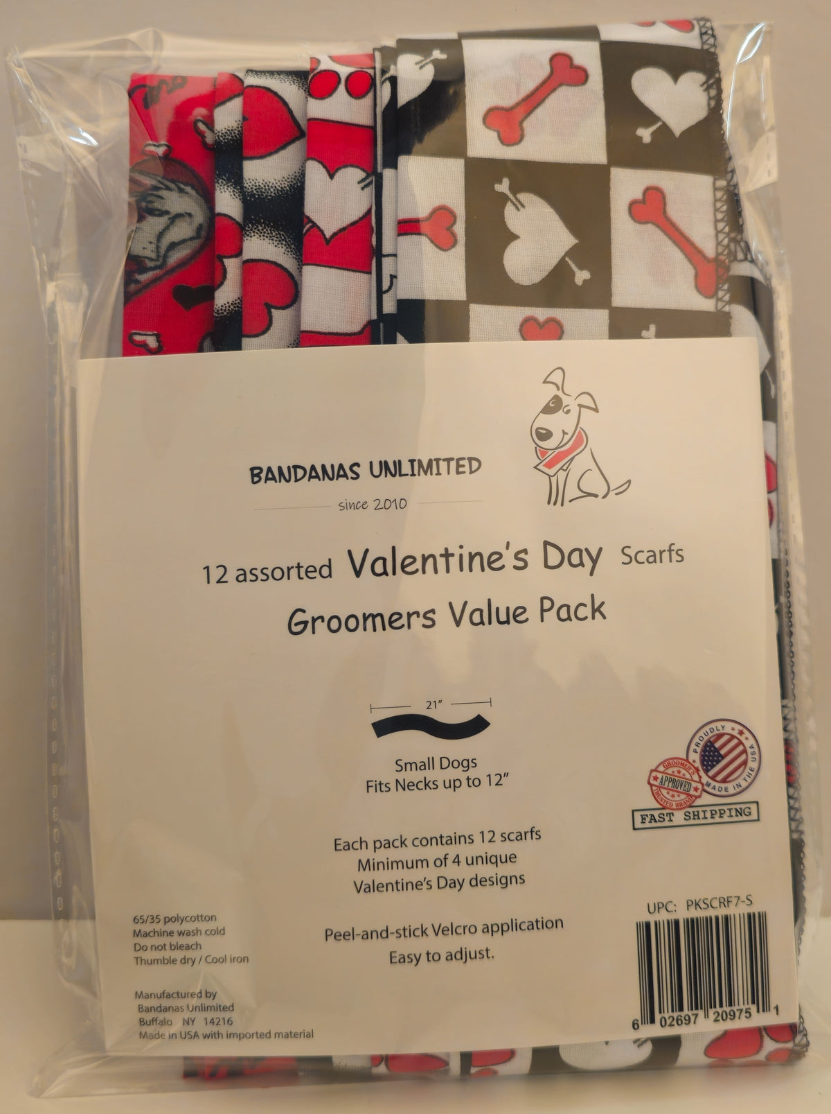 PKSCRF7 12 Assorted Valentine's Day Scarf 