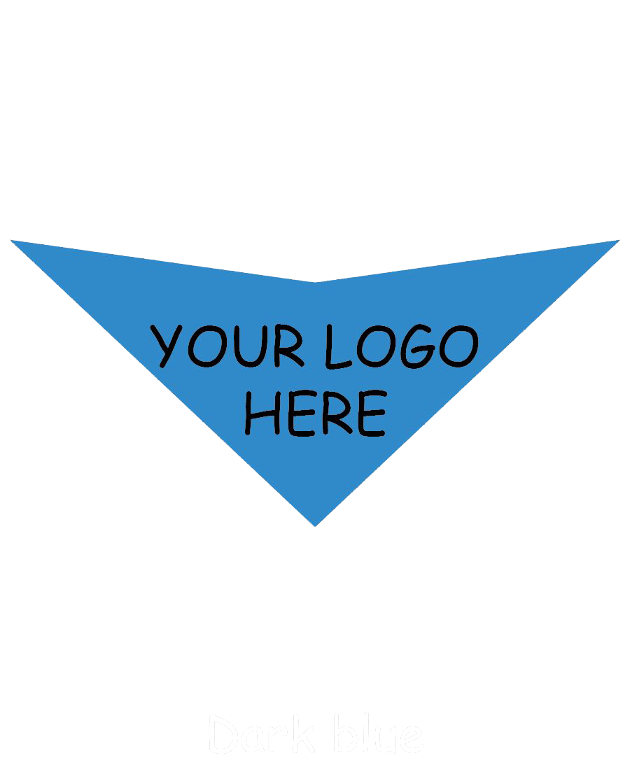 Black Logo Print, Carolina Blue Bandana | Tie-On Triangle Dog Bandana | Premium V-Neck Pet Bandana for Grooming, Style & Fashion S3614