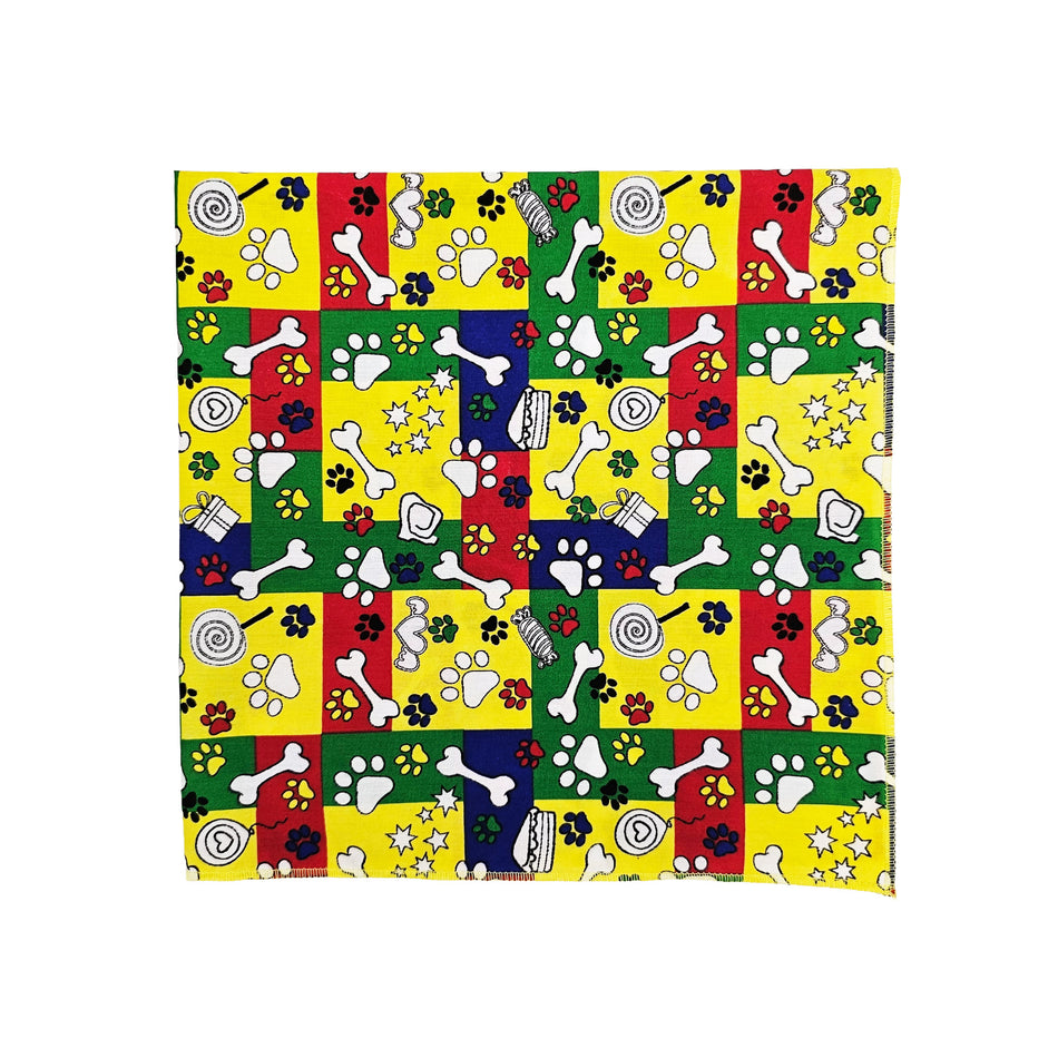 Paws & Bones Square Bandana | Tie on Dog & People Bandana | Dog grooming, Crafts & Sewing SQ3105