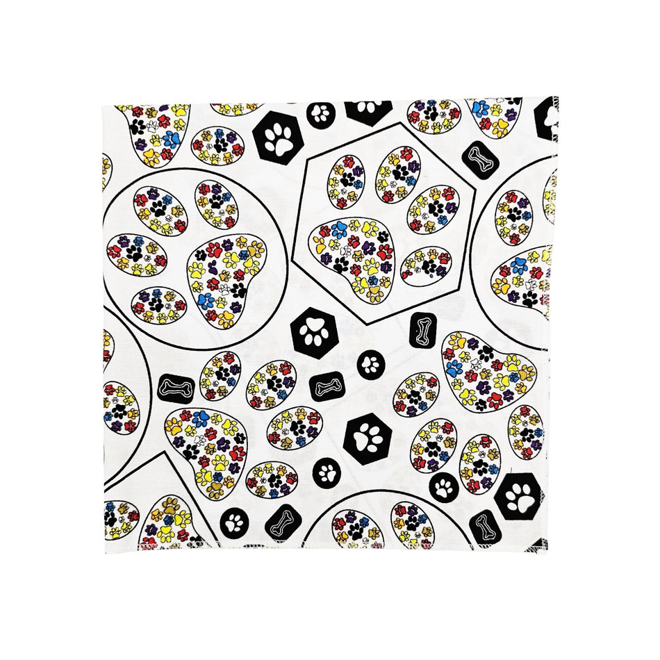 Paws & Bones Square Bandana | Tie on Dog & People Bandana | Dog grooming, Crafts & Sewing SQ3122