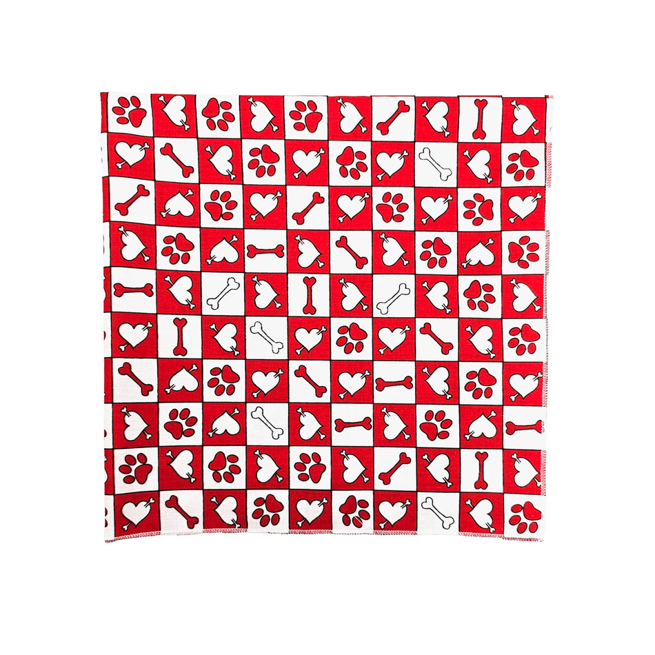 Paws & Bones Square Bandana | Tie on Dog & People Bandana | Dog grooming, Crafts & Sewing SQ3003