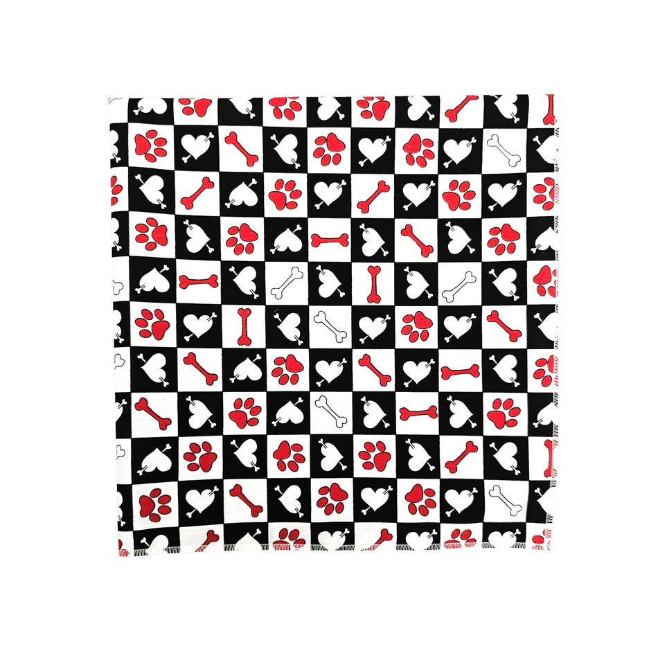 Paws & Bones Square Bandana | Tie on Dog & People Bandana | Dog grooming, Crafts & Sewing SQ3007