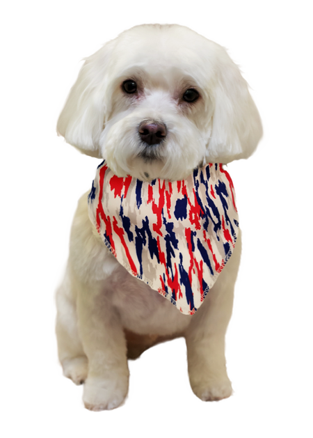 PKS5 60 Assorted PATRIOTIC Tieback Dog Grooming Bandanas / Groomers Bulk Package