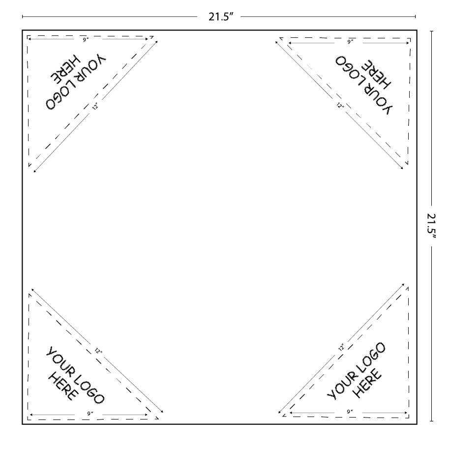 SQ3603 Square Bandana Cloud White