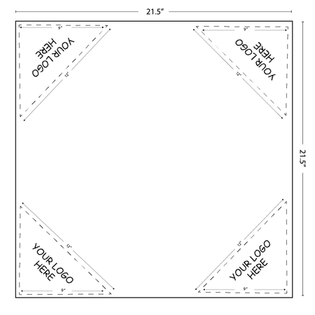 SQ3603 Square Bandana Cloud White